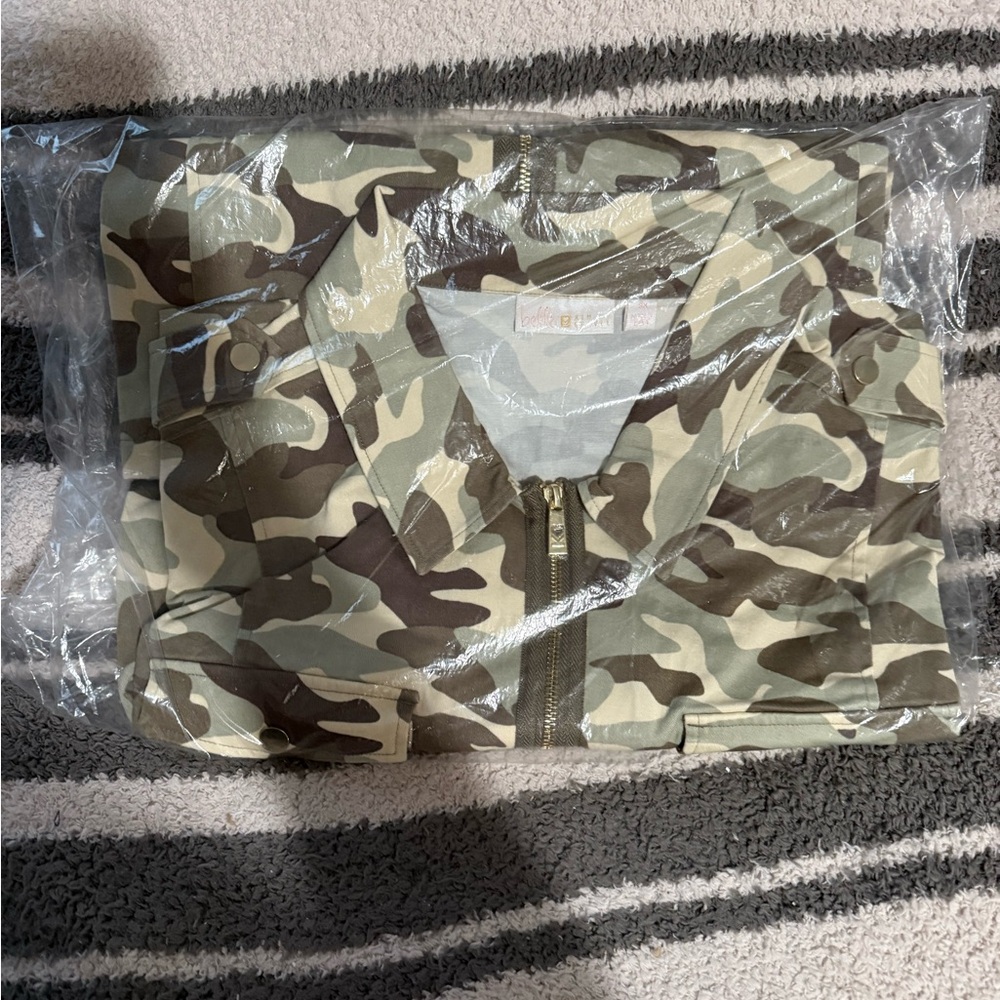 NWOT Belle by Kim Gravel Military Jacket